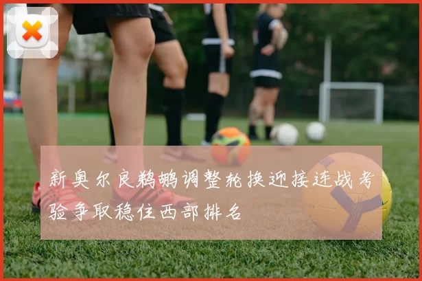 新奥尔良鹈鹕调整轮换迎接连战考验争取稳住西部排名